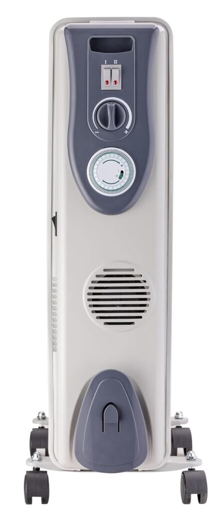 Russell Hobbs ROR15XLTF 15 XL Fins (2500W + 400W Fan) Electric OFR Room Heater Oil Filled Radiator | LARGEST FINS in India for Even & Quick Heating | 24-Hour Clock Timer, Variable Temp | 2 Yr Warranty