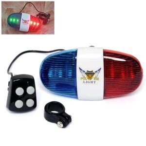 Outdazzle Police Sound Bike LED Light Kids Electronic Horn Siren – Cycle Horn, 6 LED Cycle Light 4 Sounds Trumpet – Cycle Bell for Bicycle | Siren – Cycle Bell | Warning Safety – Cycle Light