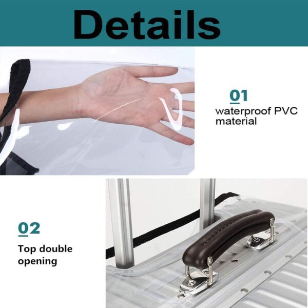 Handcuffs Transparent Luggage Trolley Protective Covers PVC Waterproof Travel Bag Suitcase Cover - Image 8