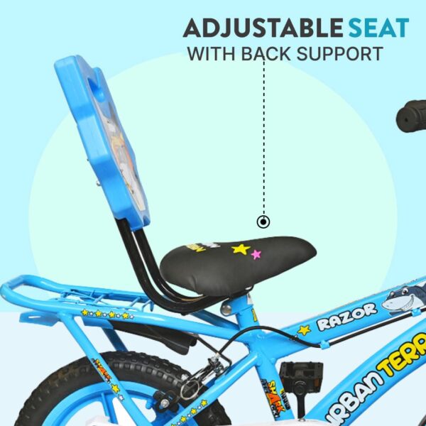 Urban Terrain RAZOR14TBLUE IBC Steel Kids Cycle/Bicycle with Rigid Fork, Cycling Event & Ride Tracking App 14 inch, (Single Speed, Pink) | Ideal for : 2 to 5 Years,Frame Size : 10.5 inch Blue - Image 6