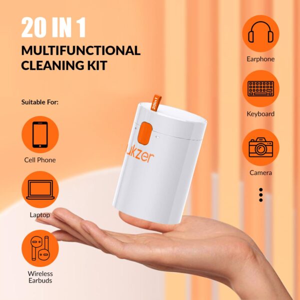 Tukzer Laptop Screen Keyboard Cleaner Kit, 20-in-1 Electronic Gadget Cleaning Tool, 2.5ml Mist Spray, Pen Brush, Air Blower| for MacBook, iPad iPhone Smartphone Tablet, PC Computer, DSLR Camera Lens - Image 3