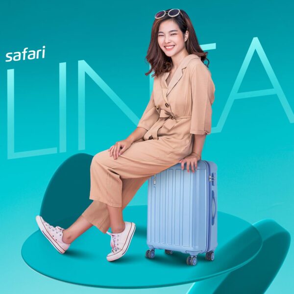 Safari Linea 8 Wheels 69 Cms Medium Check-in Trolley Bag Hard Case Polycarbonate 360 Degree Wheeling System Luggage, Trolley Bags for Travel, Suitcase for Travel, Pearl Blue - Image 9