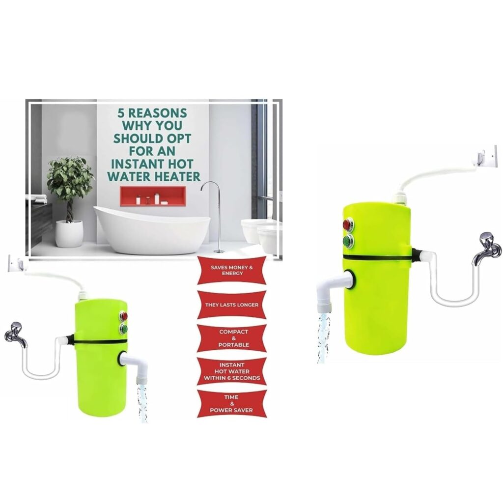 Drumstone【𝐋𝐢𝐦𝐢𝐭𝐞𝐝 𝐓𝐢𝐦𝐞 𝐎𝐟𝐟𝐞𝐫 𝐖𝐢𝐭𝐡 𝟏𝟕 𝐘𝐞𝐚𝐫𝐬 𝐖𝐚𝐫𝐫𝐚𝐧𝐭𝐲 Electric Water Heater – Portable, Shock-Proof Rust-Proof Geyser with Auto Power Cut-Off for Bathrooms,Kitchens