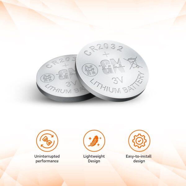 Amazon Basics Long-Lasting CR2032 Lithium Coin Batteries | 3V Voltage | Versatile Applications (Pack of 5) - Image 4