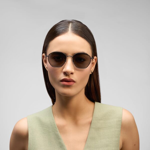 John Jacobs | UV Protection Sunglasses For Men & Women | Full Rim Hexagonal Medium (Size-53) JJ S12472-C1 - Image 5