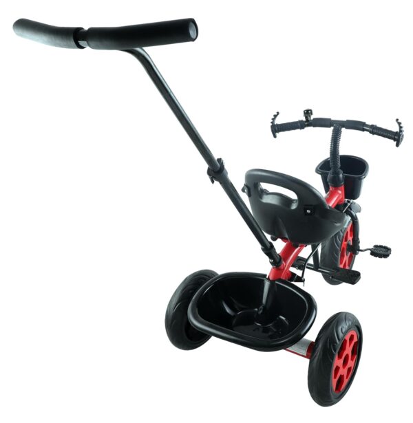 Toyzoy Pluto Tricycle for Kids Trike | Tricycle for Kids with Parental Control | Cycle for Kids 1-4 Years | Baby Cycle | Bicycle for Kids with Storage Basket, Cushion Seat and Seat Belt TZ-548 (Red) - Image 4