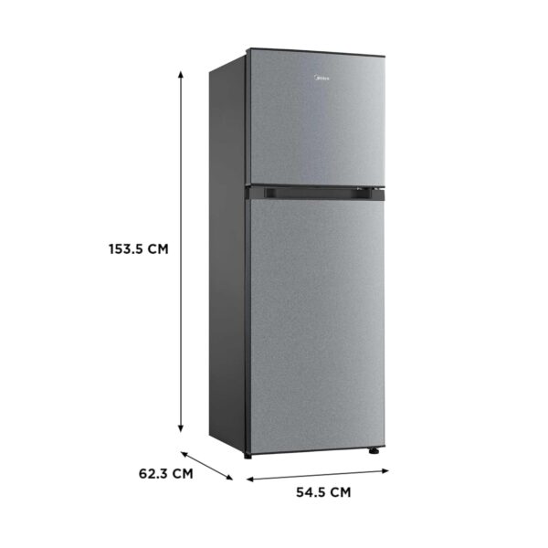 Midea 233 L 2 Star Frost Free Convertible, Real Inverter Double Door Refrigerator (MDRT359FGI50, Crystal Silver, 2023 Model) - Image 5
