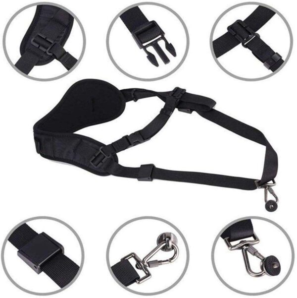 SYGA Focus F-1 Anti-Slip Quick Rapid Shoulder Sling Belt Neck Strap for Camera SLR DSLR Black - Image 4