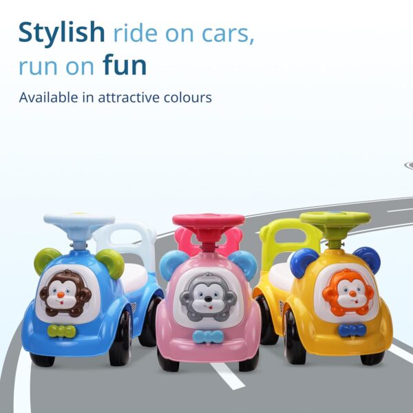 LuvLap Sunny Ride on & Car for Kids with Music & Horn Steering, Push Car for Baby with Backrest, Safety Guard, Under Seat Storage & Big Wheels, Ride on for Kids 1 to 3 Years Upto 25 Kgs (Blue) - Image 5