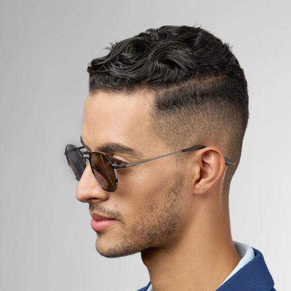John Jacobs | UV Protection Sunglasses For Men & Women | Full Rim Hexagonal Medium (Size-53) JJ S12472-C1 - Image 4