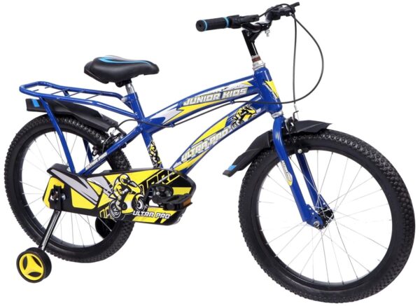JUNIOR KID 20 Inch Ultra PRO Cycle for Kids 6 to 9 Years with Training Wheels Kid Cycle for Boys and Girls Kids Bicycle Cycle for Boys and Girls Semi Assembled 20 Inch Kids Cycle
