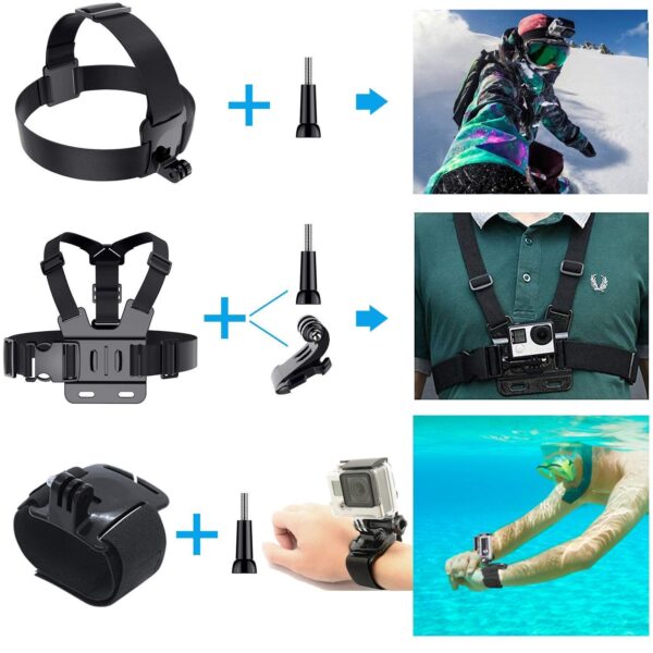 ADOFYS 49 in 1 Action Camera Accessory Kit Bundle Compatible for GoPro Hero 12/11/10/9 / 8/7/6/5 SJCAM/Akaso/Apeman/Xiaomi Yi Action Camera - Image 4
