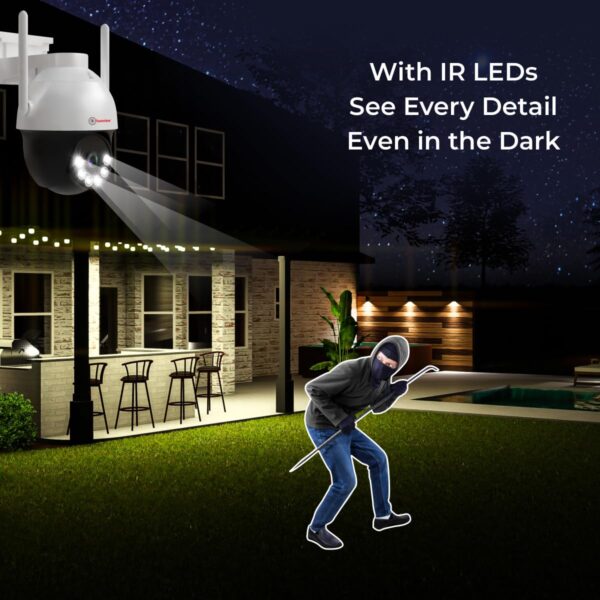 Trueview 3Mp HD 4G SIM Based Pan Tilt CCTV Camera, Outdoor Indoor Security Camera, Water Proof, 2 Way Talk, Cloud Storage, Motion Detect, Supports SD Card Up to 256 GB, Color Night Vision, Alexa - Image 5