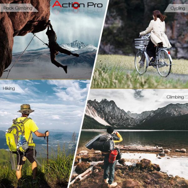 Action Pro Versatile 360° Rotary Backpack Mount Kit, Compatible with GoPro Hero 13/12/11/10/9/8/7/6/5/4/Eken/Yi and Other Action Cameras for Dynamic Adventure Capture - Image 7