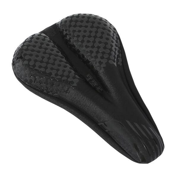 FABSPORTS Bike/Bicycle Seat Cover with Thick Soft Padded Gel & Memory Foam for Endurance and Long Rides for Cycling, Spinning Class, Exercise Bike etc | Cameo Black & Red