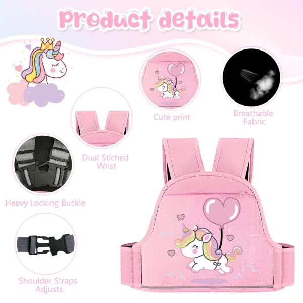 BendJoy® Kids Safety Belt for Two Wheeler Motorcycle Harness, Portable Safety Belt for Kids for Bike Scooty Adjustable Safety Seat Belt for Girls (1-12Years),Pink - Image 5