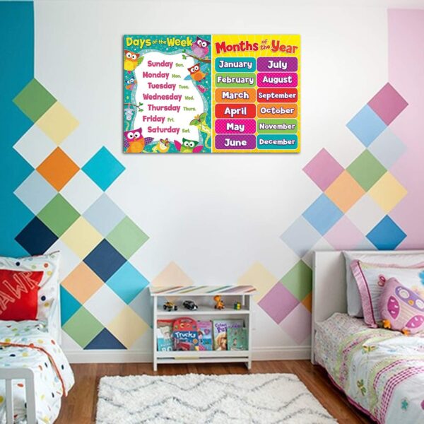 Wildmark Laminated Day of The Week and Months of The Year Name Printed Educational Wall Chart Paper Poster ( 12x18 Inches, Medium , Multicolour) - Image 4
