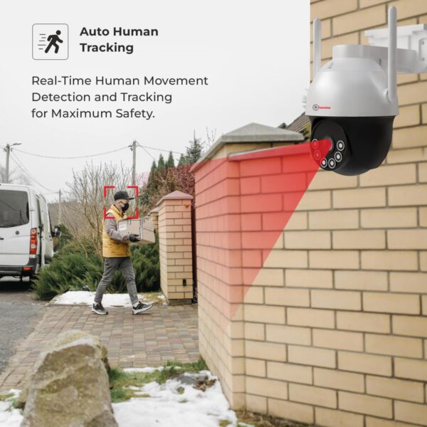 Trueview 3Mp HD 4G SIM Based Pan Tilt CCTV Camera, Outdoor Indoor Security Camera, Water Proof, 2 Way Talk, Cloud Storage, Motion Detect, Supports SD Card Up to 256 GB, Color Night Vision, Alexa - Image 7