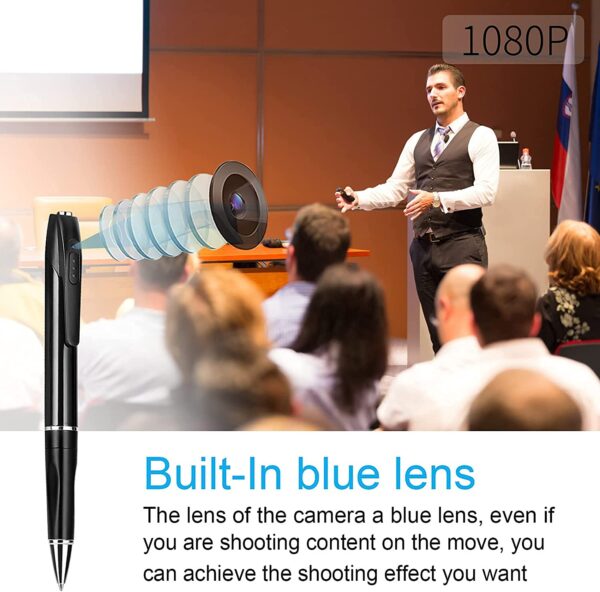 TECHNOVIEW Spy 1080P Full Hd Pen Camera Hidden 100 Minutes Pen Battery Life Pocket Security Indoor Outdoor Body Camera with Video Audio Recording Secret Pen Recorder with Free OTG Cable - Image 5