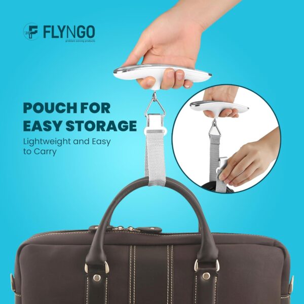 FLYNGO Weight Machine For Luggage Weighing Scale For Luggage Capable Up To 50 Kg With Lcd Display Luggage Scale For Bags, Travel, Flights, Home, Shop, Gas Cylinder (A1), Silver - Image 5