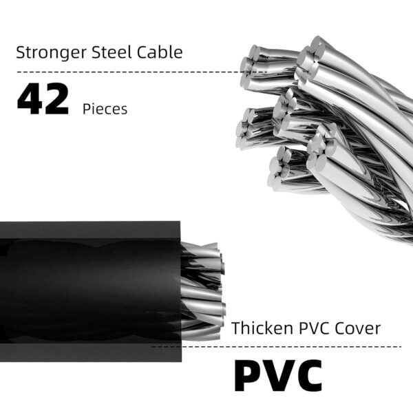 ROCKBROS Bike Lock Cable Combination Bike Lock 5 Digit Resettable Bicycle Cable Lock for Road Mountain Bike Motorcycle Scooters… - Image 3