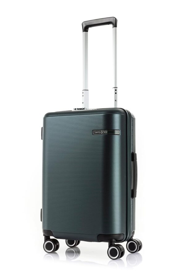 SAMSONITE 4 Spinner Wheels Trolley Bag Suitcase for Travel | Staren 55 Cms Polycarbonate Hardsided Small Cabin Luggage Trolley Bag, Matte Green - Image 3