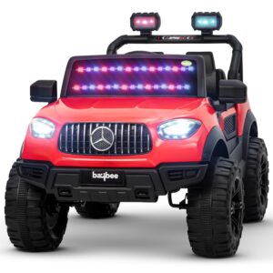 Baybee Renegade 2×2 Rechargeable Battery Operated Jeep for Kids, Ride on Toy Kids Car with Light & Music | Baby Big Battery Car | Electric Jeep Car for Kids to Drive 3 to 8 Years Boy Girl (Red)