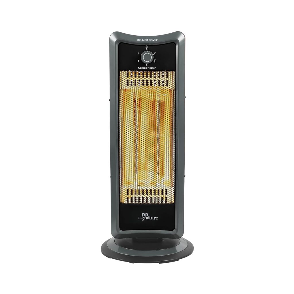 RR Signature CARBON Room Heater 1000 Watt | 180 Degree Oscillation | Tip Over Protection |2 Heat Settings (500 W/ 1000 W) | 2 Year Warranty