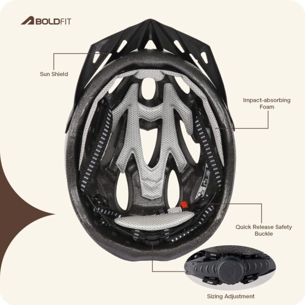 Boldfit Cycle Helmet for Men & Women Cycling Helmet for Men Cycle Accessories Bicycle Helmet for Men and Boys Skating Helmet, Bicycle Helmet, Helmet for Cycle, Adult Helmet for Cycling - Image 4