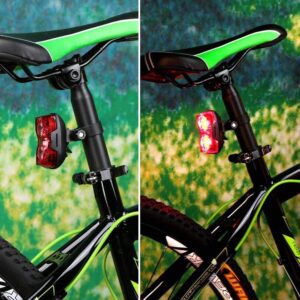 Inditradition Bicycle 2-in-1 Flash Tail Light | Inbuilt 2 Laser & 5 LEDs, Multi-Functional 7 Modes (Red)