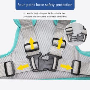 Hapsters Kids Motorcycle Two Wheeler Safety Belt Harness for Sitting Front or Back (Blue)