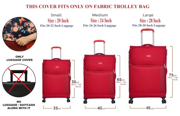 BIGWING Protective Cover in Polyester Fabric with Camouflage Print for | 28' Inch Large Size | Soft Luggage Trolley Bag Cover (Fits Only On Fabric Trolley Bag) - Image 7