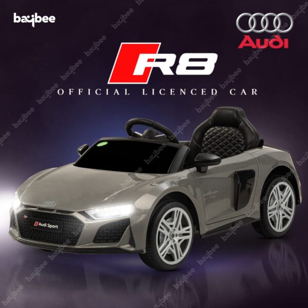 BAYBEE Official Licensed Battery Operated Car for Kids, Ride On Toy Kids Car with Music & Light | Baby Big Battery Car | Electric Car for Kids to Drive 3 to 8 Years Boy Girl (Audi R8 Grey) - Image 3