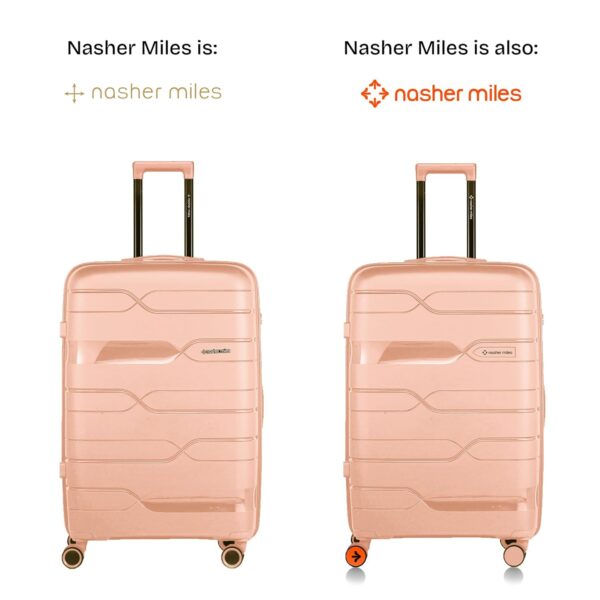 Nasher Miles Paris Hard-Sided Polypropylene Check-in Luggage Peach 28 Inch|75 Cm Spinner Trolley Bag, Large - Image 3