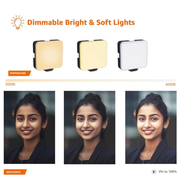 Amazon Basics Video Light with 100 LED Beads |Laptop & Makeup Light| Use with Cameras, Computers and Selfie Sticks - Image 7