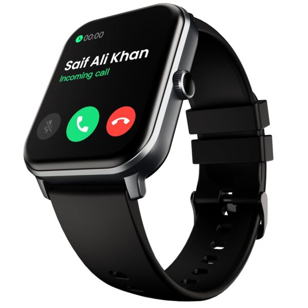Boult Drift+ Smart Watch 1.85''HD Screen, Bluetooth Calling, IP68, 500 Nits Brightness,150+ Watchfaces, AI Voice Assistant, SpO2 Monitoring, 100+ Sports Mode Smartwatch (Jet Black) - Image 2