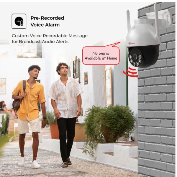 Trueview 3Mp HD 4G SIM Based Pan Tilt CCTV Camera, Outdoor Indoor Security Camera, Water Proof, 2 Way Talk, Cloud Storage, Motion Detect, Supports SD Card Up to 256 GB, Color Night Vision, Alexa - Image 4