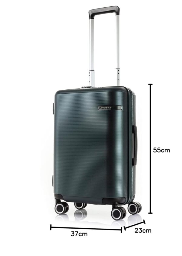 SAMSONITE 4 Spinner Wheels Trolley Bag Suitcase for Travel | Staren 55 Cms Polycarbonate Hardsided Small Cabin Luggage Trolley Bag, Matte Green - Image 9