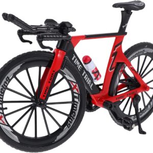 Metro Toys & Gift® Time Trail 1:10 Scale Die-Cast Alloy Racing Finger Bicycle Model Toy Desktop Decoration Crafts for Cycling Lovers Bike Racers Children Boys and Girls【Colors as Per Stock】