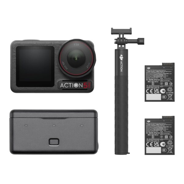 DJI Osmo Action 5 Pro Adventure Combo, Action Camera 4K with 1/1.3" Sensor, 12h Extended Battery Life with 3 Batteries, Stabilization, Dual OLED Touchscreens, Mini Action Camera for Travel, Vlog - Image 2