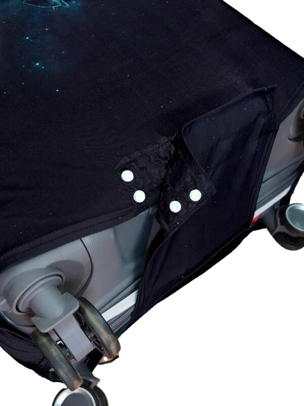 Cortina Luggage Cover Trolley Travel Covers Washable Dust Proof Anti-Scratch Suitcase Protector, Medium-Black-Blue - Image 5