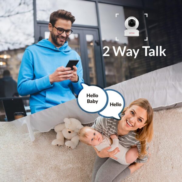 CP PLUS 2MP Full HD Smart Wi-fi CCTV Home Security Camera | 360° with Pan Tilt | 2Way Talk | Cloud Monitor | Motion Detect | Night Vision | Supports SD Card (Upto 128 GB), Alexa & Ok Google | CP-E21A - Image 6