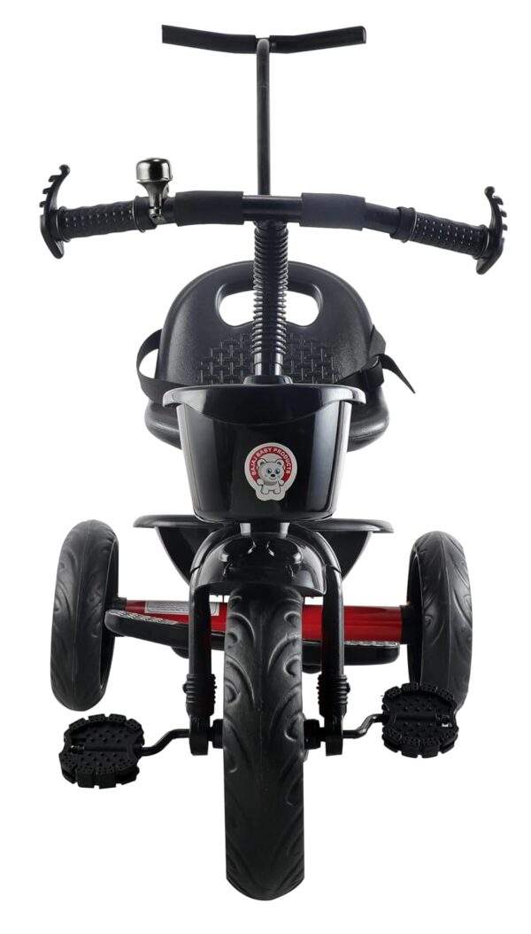 Toyzoy Pluto Tricycle for Kids Trike | Tricycle for Kids with Parental Control | Cycle for Kids 1-4 Years | Baby Cycle | Bicycle for Kids with Storage Basket, Cushion Seat and Seat Belt TZ-548 (Red) - Image 2