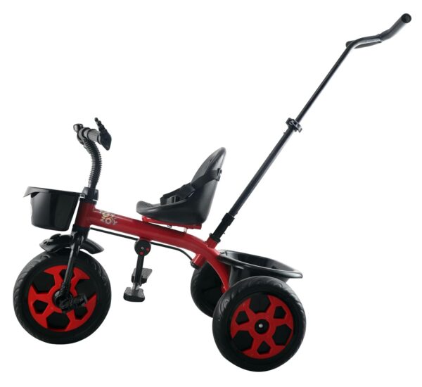 Toyzoy Pluto Tricycle for Kids Trike | Tricycle for Kids with Parental Control | Cycle for Kids 1-4 Years | Baby Cycle | Bicycle for Kids with Storage Basket, Cushion Seat and Seat Belt TZ-548 (Red) - Image 3