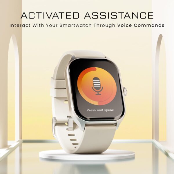 HAMMER Polar 2.01" IPS Always on Display, Advanced Bluetooth Calling Smart Watch, Dual Mode, Voice Assistant, Rotating Crown, Sleek Desgin, Sports Modes, 500 Nits Brightness, 240x296 PX (Ice Grey) - Image 6