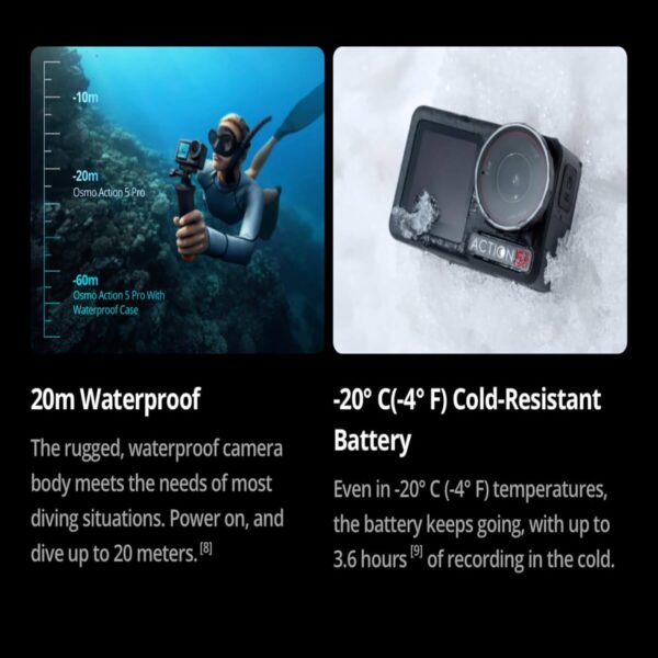 DJI Osmo Action 5 Pro Adventure Combo, Action Camera 4K with 1/1.3" Sensor, 12h Extended Battery Life with 3 Batteries, Stabilization, Dual OLED Touchscreens, Mini Action Camera for Travel, Vlog - Image 16
