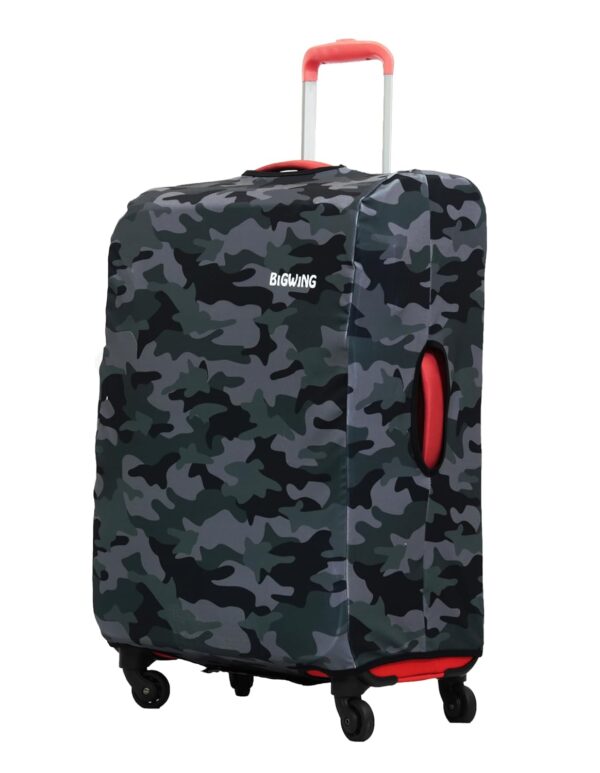 BIGWING Protective Cover in Polyester Fabric with Camouflage Print for | 28' Inch Large Size | Soft Luggage Trolley Bag Cover (Fits Only On Fabric Trolley Bag) - Image 2