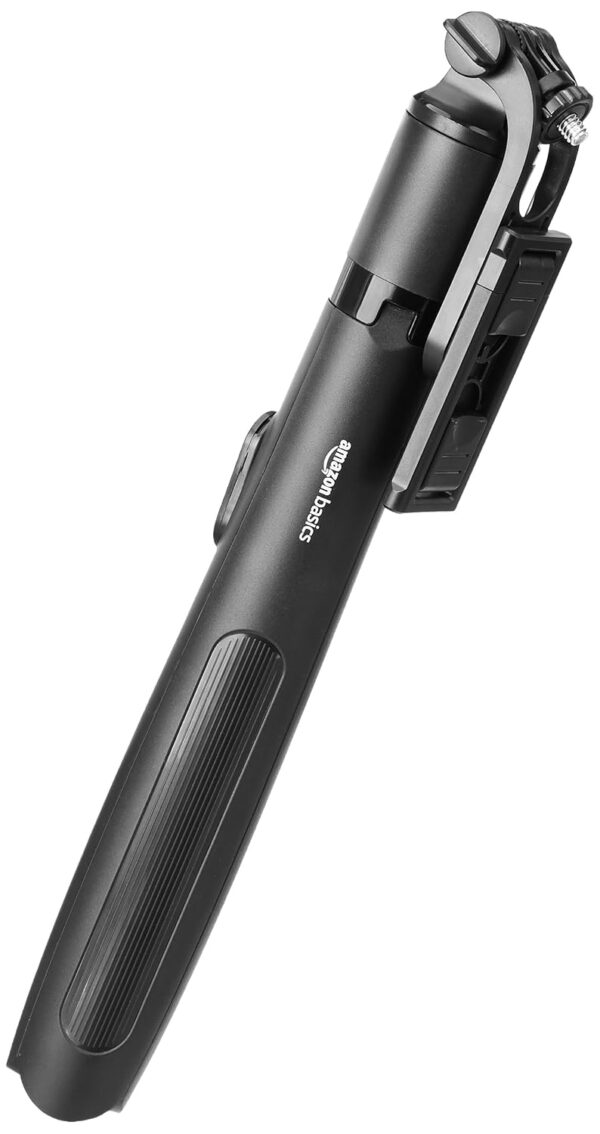 Amazon Basics 5 feet Long Selfie Stick Tripod | Extra Stable, Anti Shake, 1/4" Screw for Mirrorless/Action Camera/Ring Light Gopro,Black - Image 9