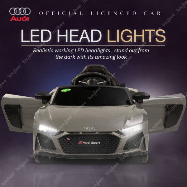 BAYBEE Official Licensed Battery Operated Car for Kids, Ride On Toy Kids Car with Music & Light | Baby Big Battery Car | Electric Car for Kids to Drive 3 to 8 Years Boy Girl (Audi R8 Grey) - Image 5
