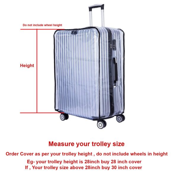 Handcuffs Transparent Luggage Trolley Protective Covers PVC Waterproof Travel Bag Suitcase Cover - Image 6